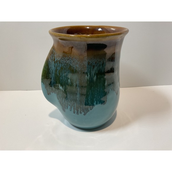 Handmade Ceramic Mug Unique Glaze Earth Tones 2008 Neher Studio Pottery - Picture 2 of 7